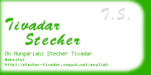 tivadar stecher business card